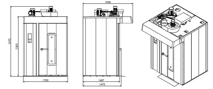 Печь  ротационная газовая Makiz 60*80