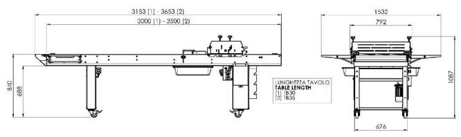 Стол для нарезки Rollmatic мод. TB30/ТВ35 (Италия)